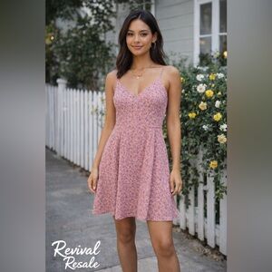 Princess Polly Pink Floral Mini Dress US 4 Cottagecore Date Night